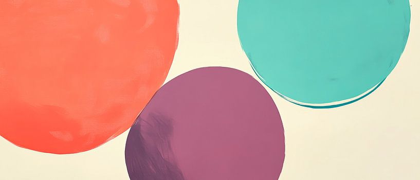 Colourful geometric circles - Modern design by Poster Art Shop