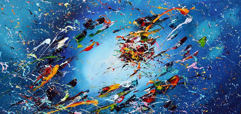 Blue Galaxy by Gena Theheartofart