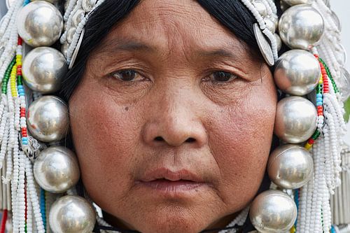 Woman posing for the photo, Myanmar.