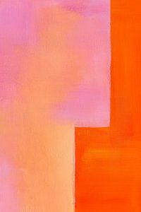 Mauer in leuchtendem Orange