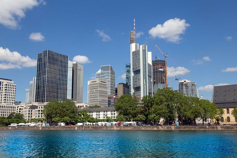 Uitzicht op de skyline van Frankfurt am Main van Udo Herrmann