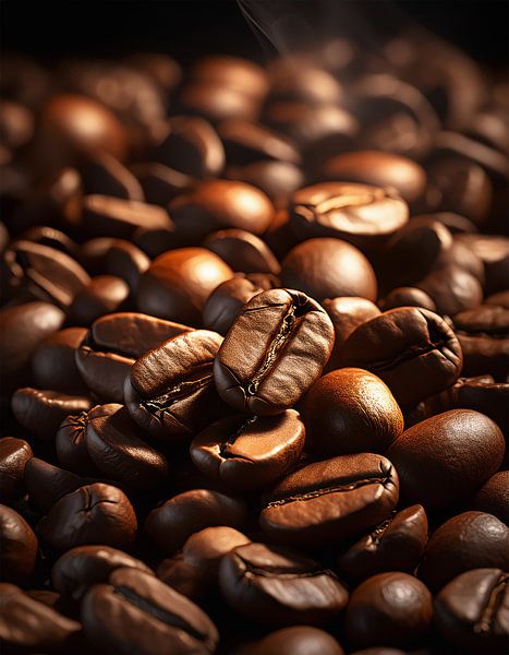 Coffee beans in portrait format by Mustafa Kurnaz