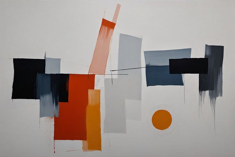 Abstracte vormen en kleuren in balans van Art & Soul Creations