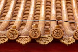 Dach in die Verbotene Stadt in Beijing, China von Ingrid Meuleman