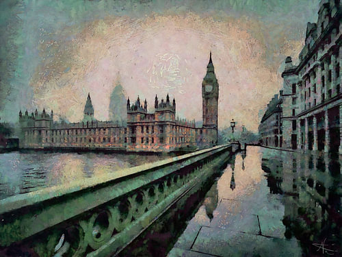 Londen bij zonsopgang