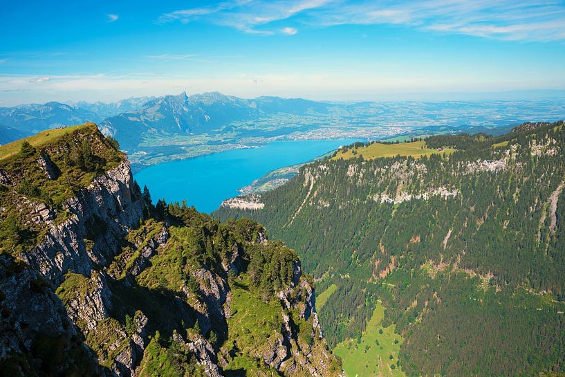 Aussicht vom Niederhorn auf den Thunersee, Schweiz von SusaZoom
