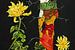 Geisha und Chrysanthemen von Ineke de Rijk