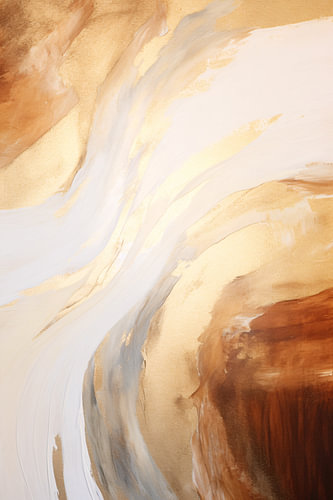 Luxus Gold & Beige | Abstraktes Wandbild