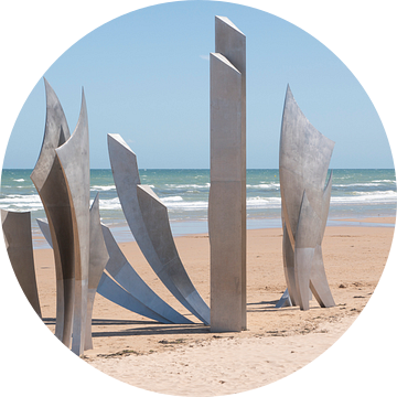 Herdenkings monument op Omaha beach, Normandië, Frankrijk - reisfotografie van Christa Stroo fotografie