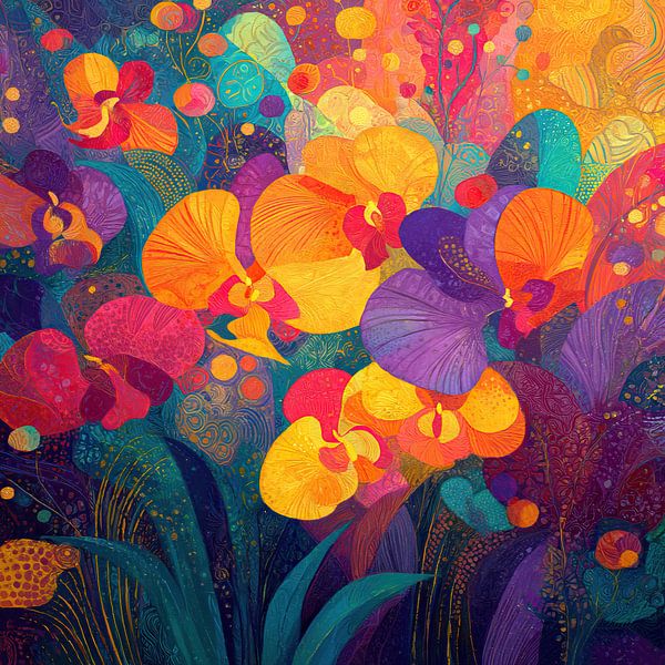 Playful Orchids in Colours by Flower Studio
