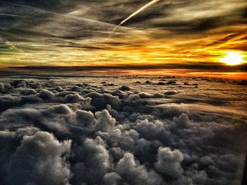An amazing view flying from Oslo to Amsterdam