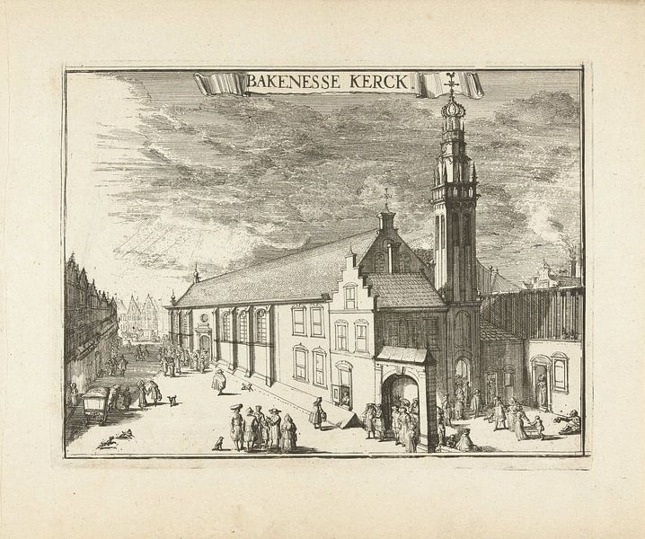 View of the Bakenesserkerk, Romeyn de Hooghe by Historisch Haarlem