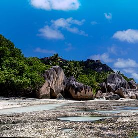Strand seychellen, anse source d'argent, la dique van Corrine Ponsen