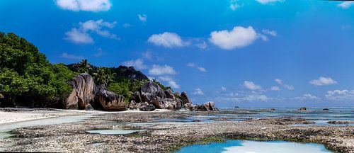 Strand seychellen, anse source d'argent, la dique