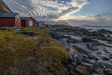 Boathouses on Lofoten by Frank Pietersen