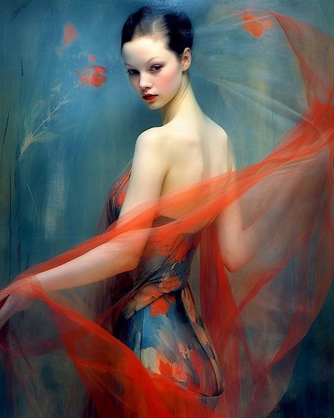 Porträt in Pastellfarben &quot;Ballerina&quot; von Carla Van Iersel