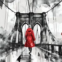 Woman in red - the way
