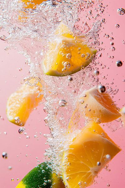 Citrus fruit in sparkling water by Imperial Art House