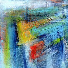 White and coloured 11 Square by Claudia Gründler