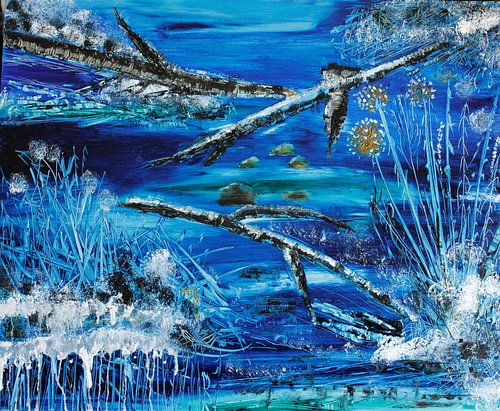 Ice. Winter's nature art. Christmas gift. Natural ice.