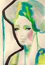 Neon Geisha Glam van Helia Tayebi Art thumbnail