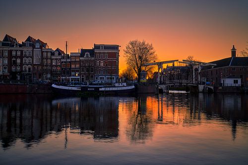 View of the Walter Süskind Bridge in Amsterdam, 2020