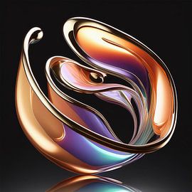 Glasmal met patroon