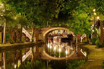 Oudegracht à Utrecht avec Zandbrug