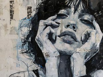 Abstraktes Porträt-Kunstwerk - Moderne Wanddekoration von SPEQ ART