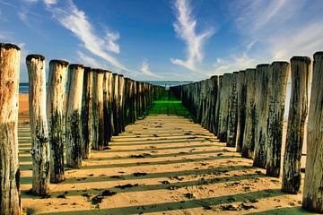The famous bollards in Breskens by Rudi Everaert