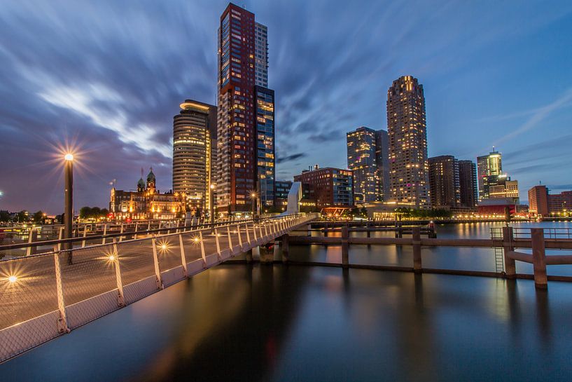 Rijnhavenbrug en Kop van Zuid, Rotterdam van Peter Hooijmeijer