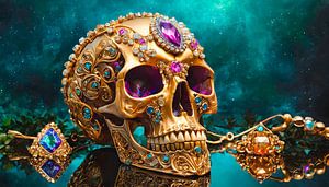 Totenkopf mit Diamanten