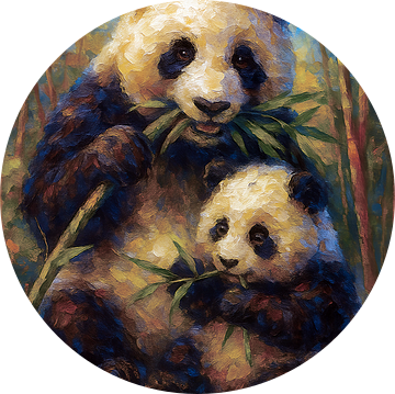 Reuze panda schilderij. van Johannes