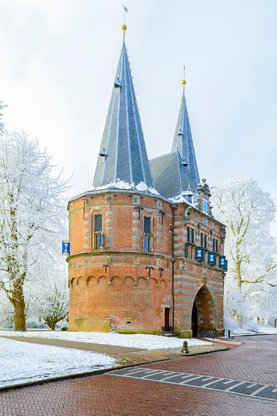 Cellebroederspoort à Kampen à Overijssel pendant une belle journée d'hiver par Sjoerd van der Wal Photographie