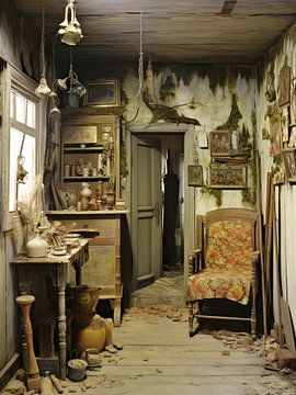 Verloren plaats salon Kamer Verval Stof Mysterie Verleden van gm_designs