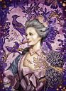 Golden Age purple & gold van KleurrijkeKunst van Lianne Schotman thumbnail