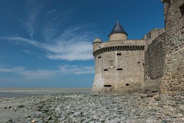 Toren op het mooie Mont Saint Michel in Frankrijk