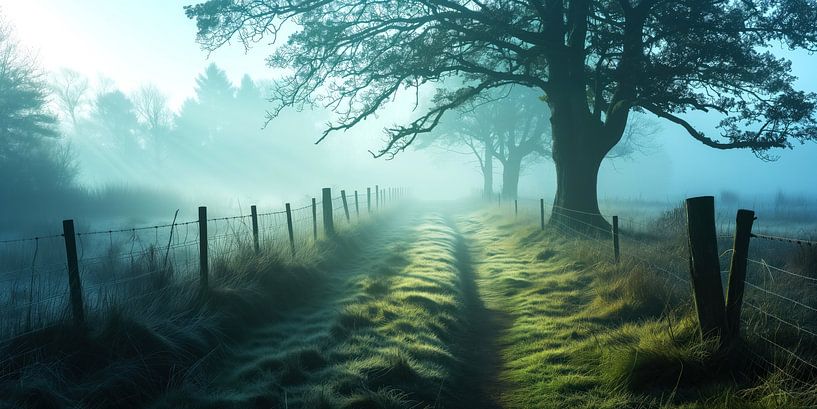 Foggy Morning Walk by Vlindertuin-Art