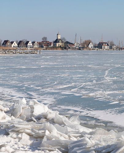 Kruiend ijs in Durgerdam
