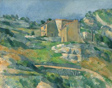 Huizen in de Provence: De Riaux-vallei bij L'Estaque, Paul Cézanne