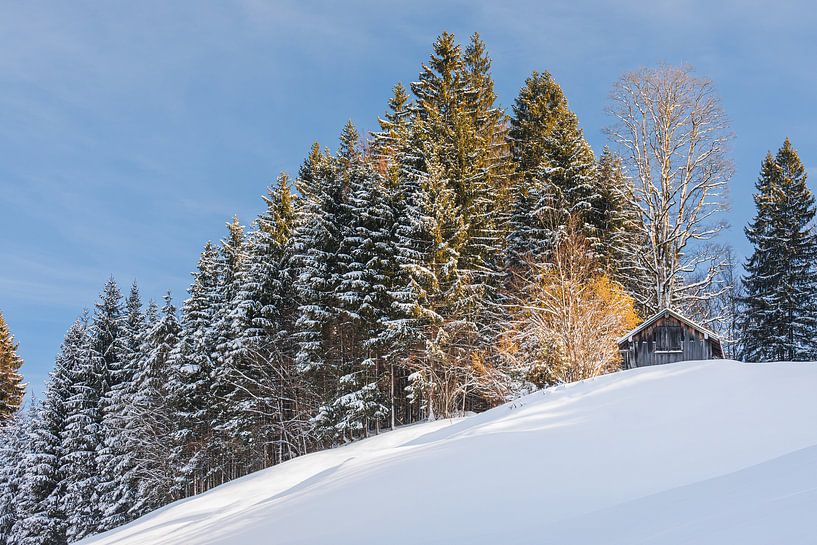 Winterlandschap in Zuid Duitsland van Henk Meijer Photography