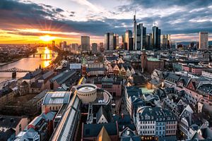 Frankfurt am Main, zum Sonnenuntergnag