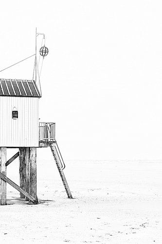 Drawing Drenkelingenhuisje Terschelling I Island Netherlands
