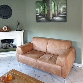 Customer photo: Corridors in Abandoned Italian Hospital. by Roman Robroek - Photos of Abandoned Buildings, on canvas