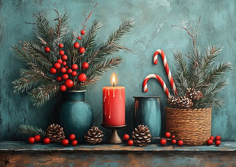 Nature morte de Noël atmosphérique par Caprices d'Art