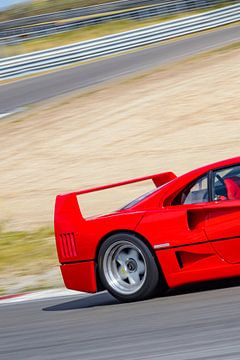 La supervoiture Ferrari F40 des années 1980 sur le circuit de Zandvoort sur Sjoerd van der Wal Photographie