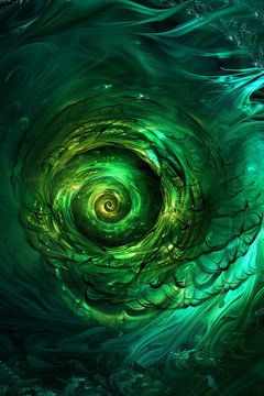 Emerald green vortex of life by artefacti