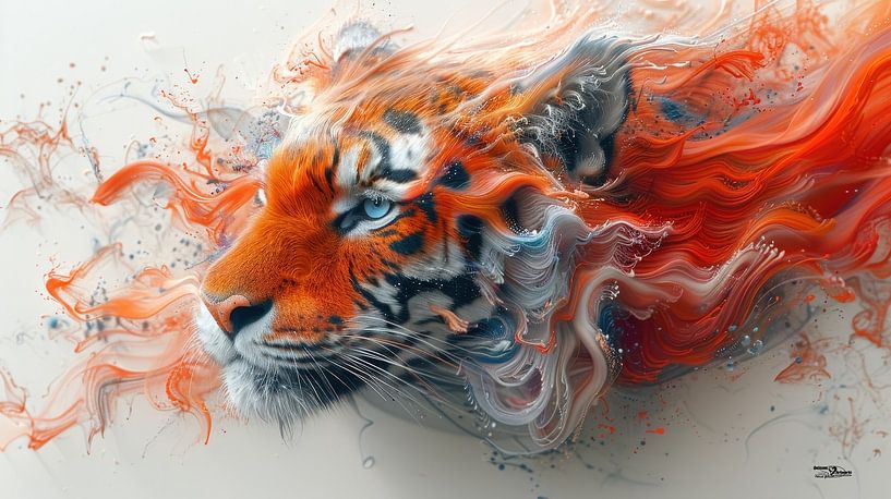 encre à alcool - tigre par Gelissen Artworks