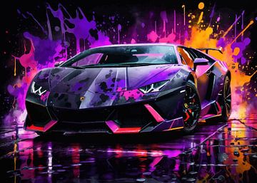 Lamborghini Sesto Elemento Aquarel Neon van MIROKKU