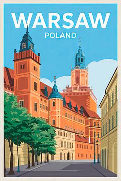 Warschau, Polen van Poster Art Shop